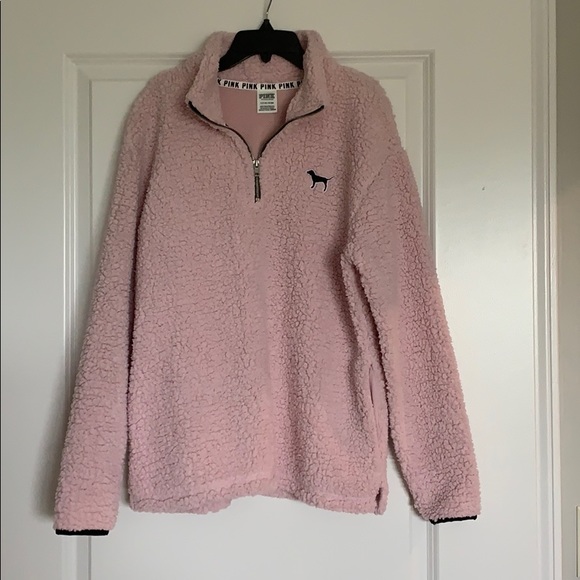 PINK Victoria's Secret Sweaters - VS Pink Sherpa Pullover